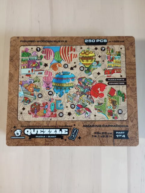 Quezzle Puzzle, Amazing Cappadocia, Part 1, Unidragon Figured Wooden Jigsaw Pcs