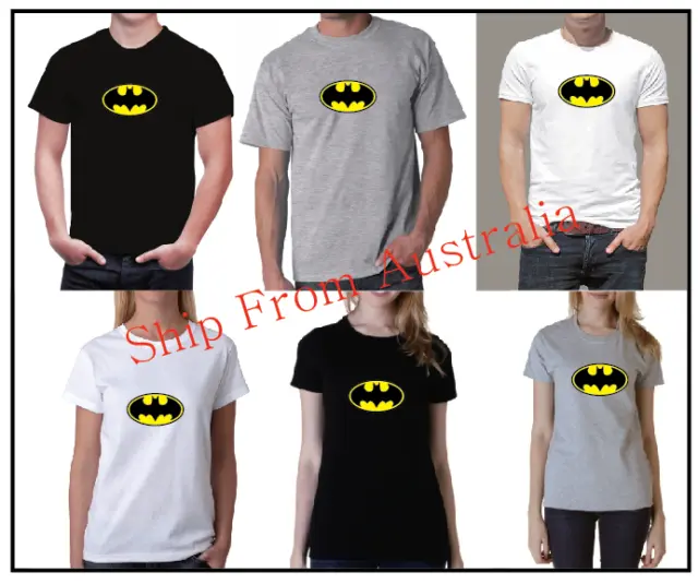 New Supreme Party Batman Logo Plain Unisex Cotton Fashion Tee T Shirt Men Girls