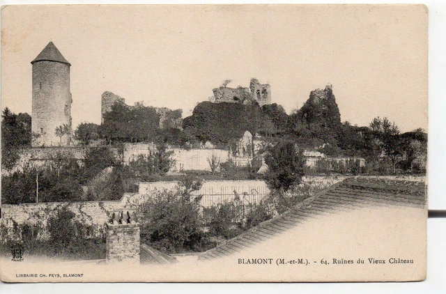 BLAMONT - Meurthe et Moselle - CPA 54 - la grosse tour et ruines du chateau
