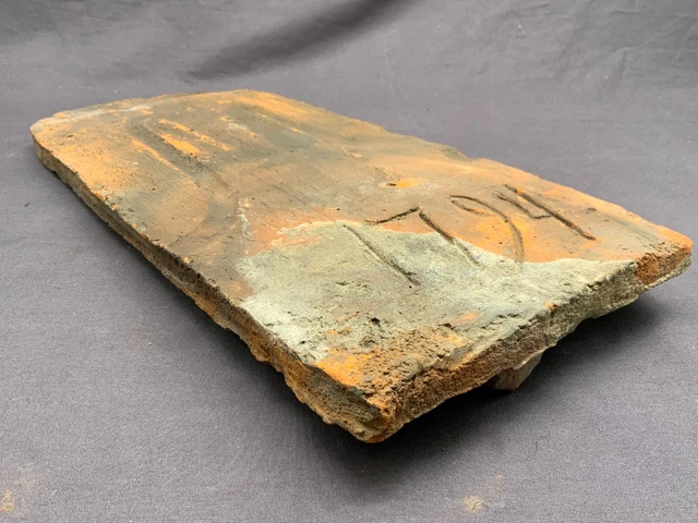 Baroque Roof Pan Antique Ceramic 18Th Century Roof Tile Ötisheim 2