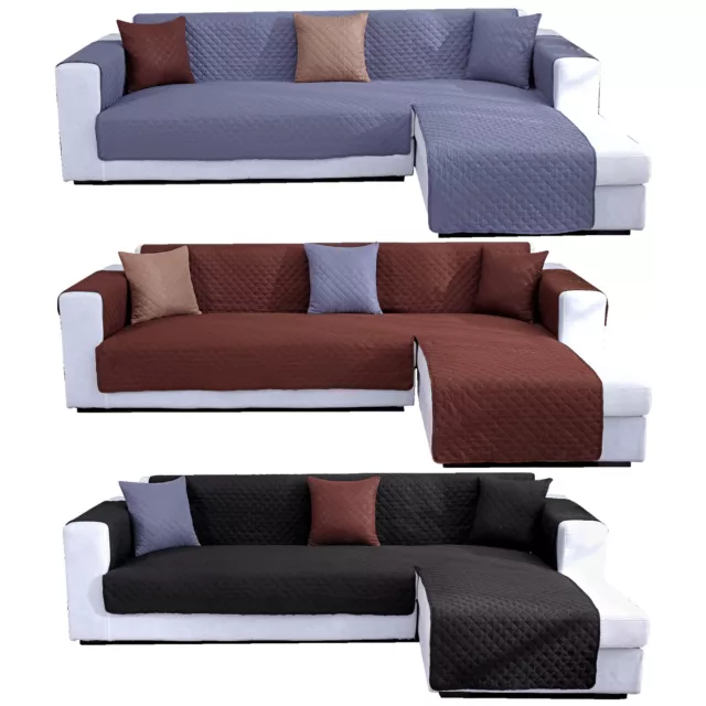 Sofabezug L-Form stretch Wasserdicht Sofahusse Abdeckung Ecksofa Sofa Matte Deko 2