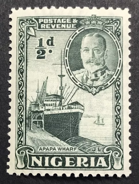 Nigeria 1936 Kgv 1/2D Green Lmm Sg 34