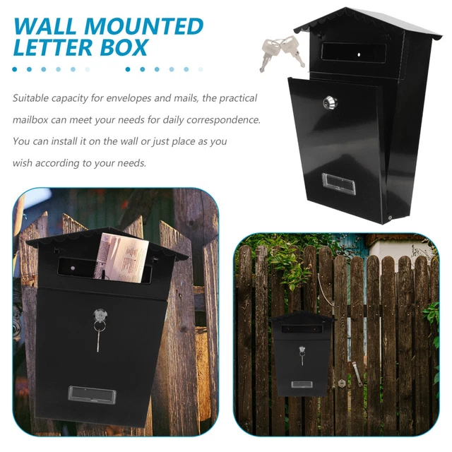Suggestion Collect Bin Mailbox Suggestion Box Lock Wall-mounted 3