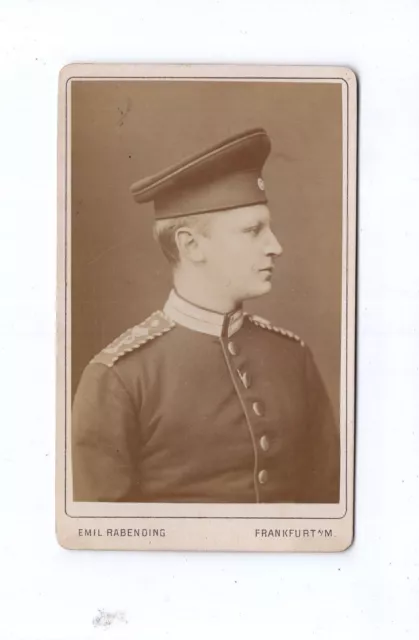Emil Rabending CDV Foto Soldat - Frankfurt Main 1870er