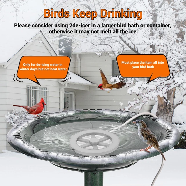 HIGH THERMAL CONDUCTIVITY Bird Bath Heater Anticalcification Energy
