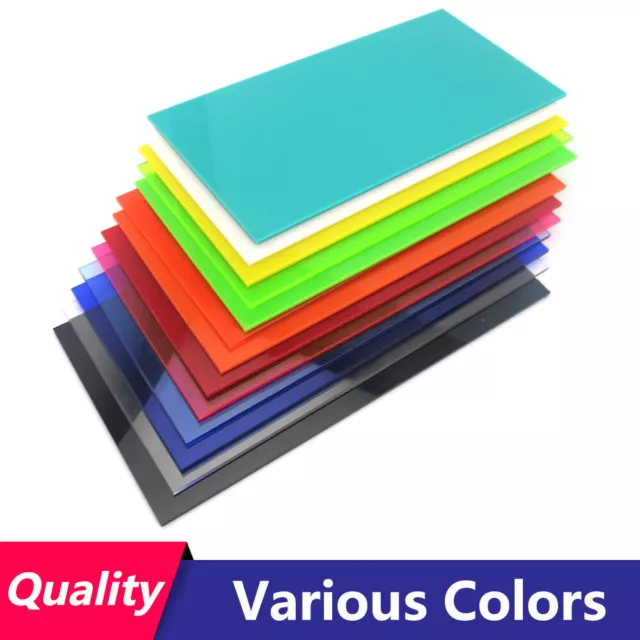 Colour Clear Perspex Polymethyl Methacrylate Plastic Sheet Model Thin Panel