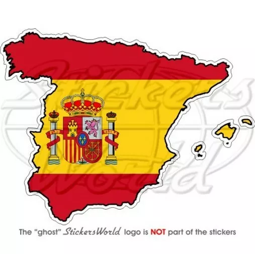 SPANIEN Spanisch ESPANA LandKarte-Flagge, 120mm Vinyl Aufkleber