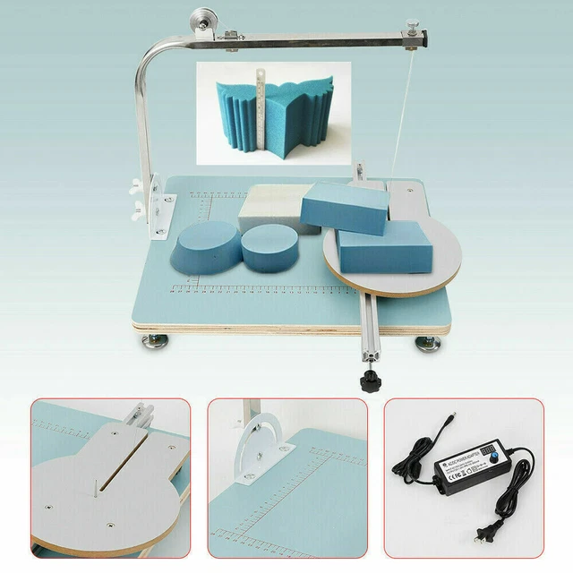DESKTOP STYROFOAM SPONGE Cutting Machine Hot Wire Foam Cutter Working