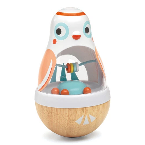 Djeco Babypoli Penguin Wooden Roly-Poly Toy