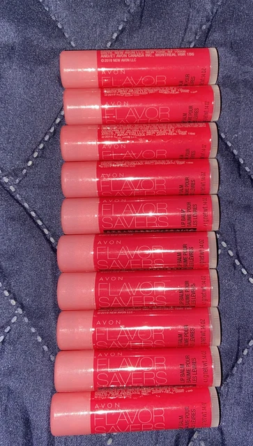 Avon FLAVOR SAVERS Strawberry Lip Balm 0.14 oz. LOT OF 10