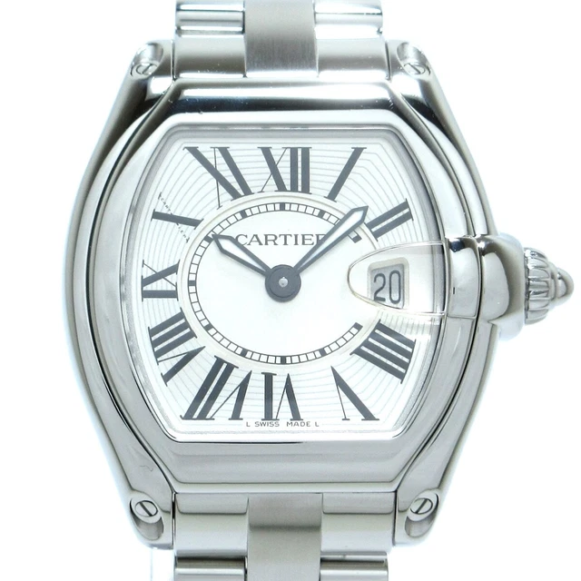 Auth Cartier Roadster SM W62016V3 Silver 472997TX Women's Wrist Watch