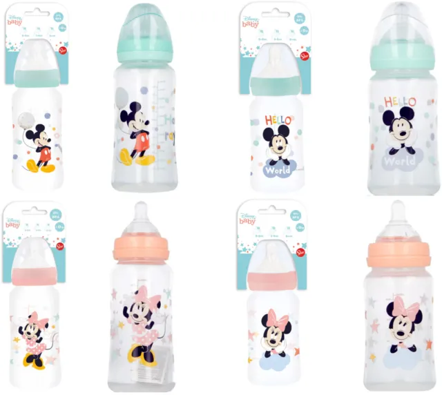 Disney Baby Milchflasche Trinkflasche 0-6 Monate BPA FREI Minnie Mouse Mickey