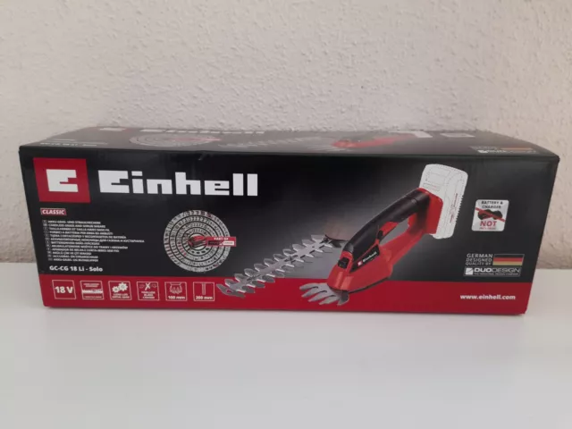 Einhell GE-CG 18 Li-Solo Akku-Gras- und Strauchschere Heckenschere Grasschere