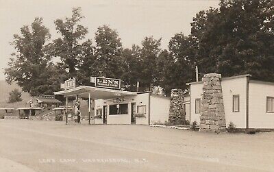 Rrpc~Warrensburg Ny~Adirondacks~Len's Gas And Griddle Cakes~Real Photo~Roadside
