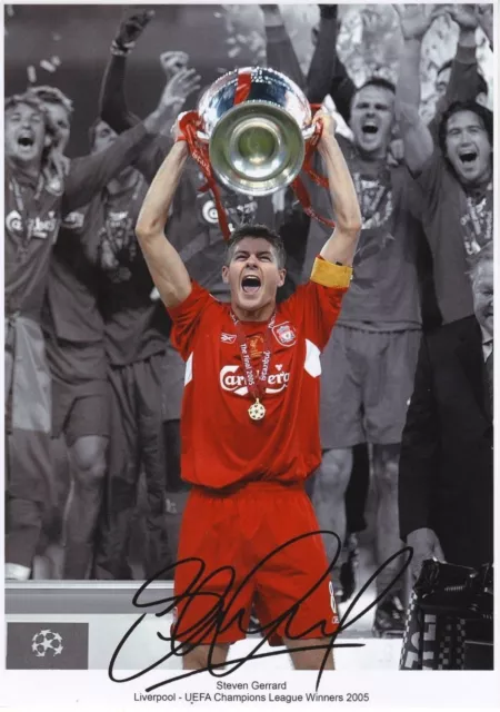 Steven Gerrard - Liverpool Autograph Signed Pp Photo Poster