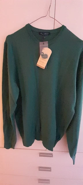Maglione Uomo Pullover in Lana Tg. 50 Col. Verde. NUOVO con Etichette.