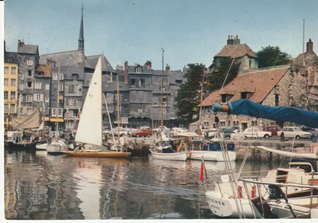 Cpsm Honfleur La Lieutenance Et Les Bateaux De Plaisance