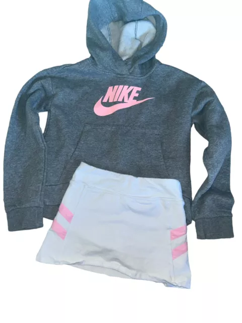 Nike Girls Sportswear Club Pullover Fleece BUNDLE Size M Big Kids (B11)