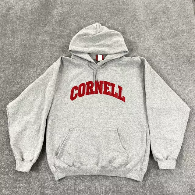 CORNELL Jacket Mens Medium Gray Sweatshirt Pullover Hoodie Ivy University USA