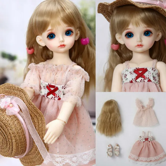 1/6 BJD Dolls Sweety SD Girl Resin Ball Jointed Doll Eyes Face Makeup Wig GIFT