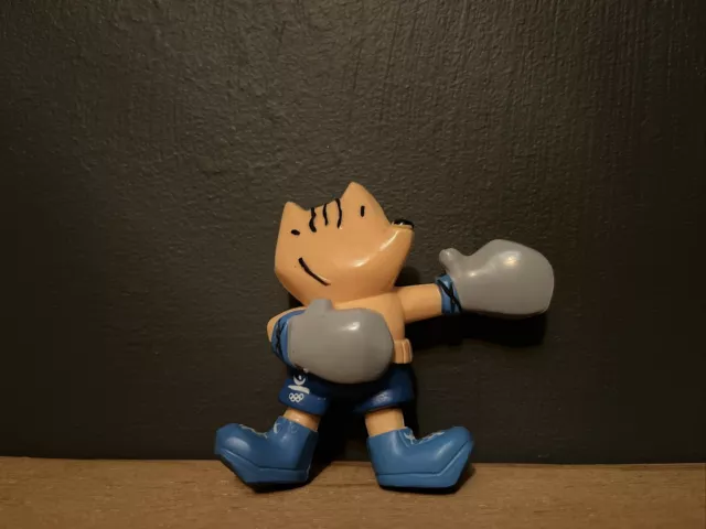 Barcelona Olympic Mascot 1992 Cobi With Boxing Gloves Plastic Model Figure