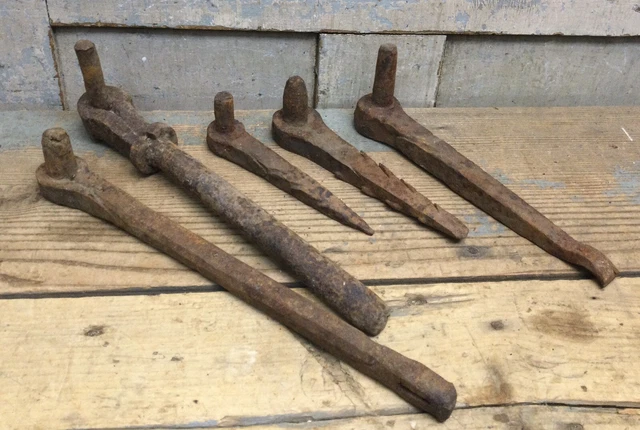 5 Antique Primitive Cast Iron Barn Door Hinge Pin Door Pintle Hand Forged