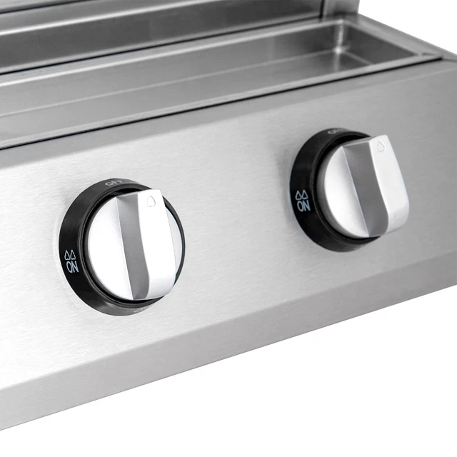 Edelstahl-Brenner Gasgrill Gasbräter 4-flammig LPG Gastro BBQ Tischgrill NEU 3