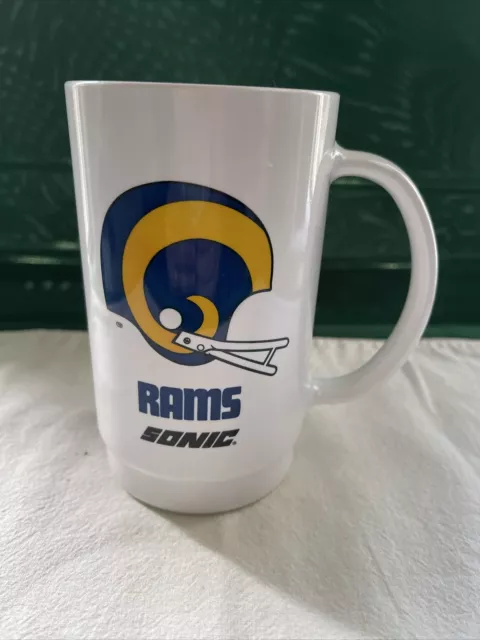 Vintage Rams Plastic Mug Cup Dr Pepper Sonic NFL