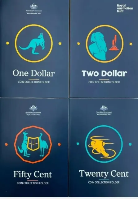 Royal Australian Mint 20c 50c $1 $2 dollar Circulating Coin Collection Folder
