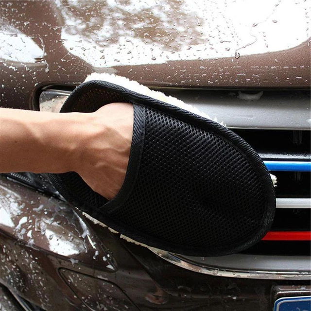 Car Styling Wool Soft Car Washing Gloves Cleaning Brush Motorcycle *1 F7F1