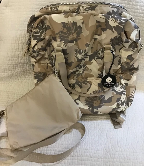 Samantha Brown To Go “4 Ways To Wear” Backpack &  Crossbody Tote - Floral Camo 3