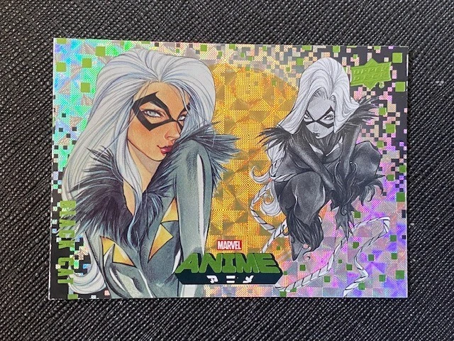 2020 UD Marvel Anime Peach Momoko Black Cat Hyper Mosaic Foil Parallel Card