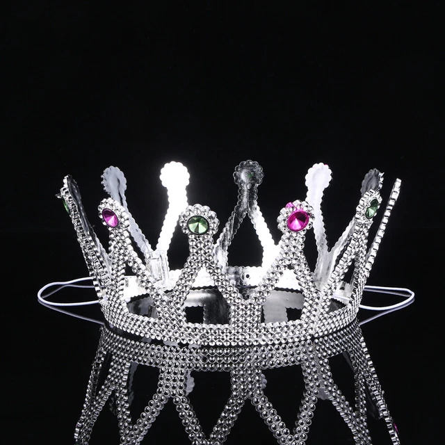 Favori festa in plastica corona re Halloween strass sposa regina bambino