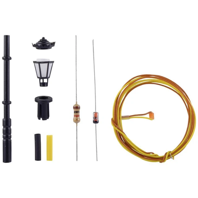 Faller 180104 Eclairage, Réverbère De Parc LED, Lampe Boule Rapport 71cm Avec Led X3 Faller 180104 Eclairage, Réverbère De Parc LED, Lampe Boule Rapport 71cm Avec Led X3