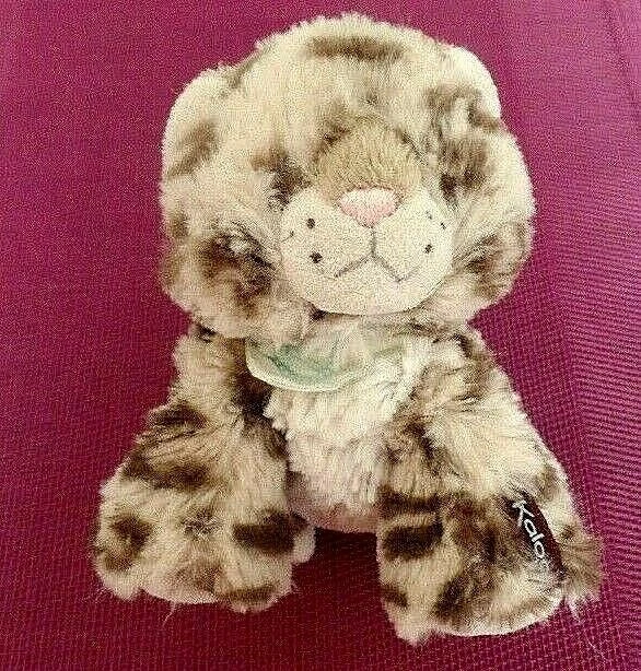 B16G / doudou peluche léopard des neiges bandana bleu KALOO