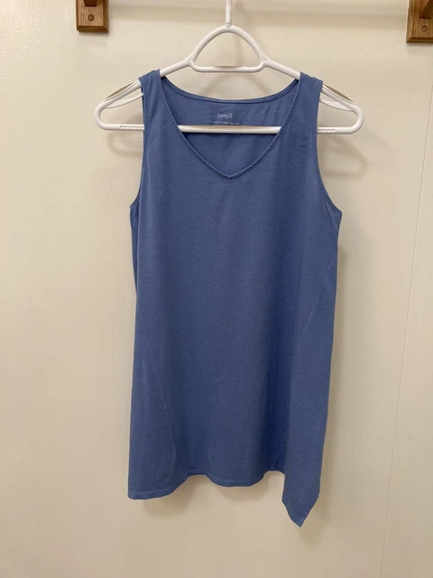 J Jill XS Purejill PJ sleeveless dipped-hem tunic tanktop shirt J Jill XS Purejill PJ sleeveless dipped-hem tunic tanktop shirt