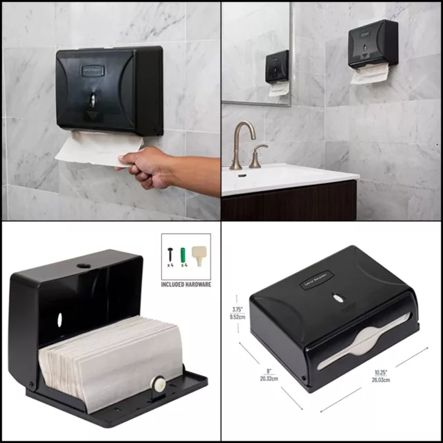 Towel Paper Multifold Restroom Dispenser Holder Wall Mount Bathroom Kitchen