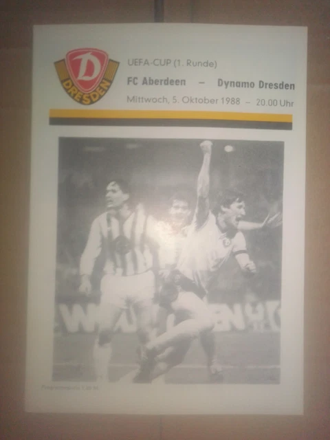 Fanion Dynamo Dresde Victoria Bucarest UEFA CUP 1988/89 - Vintage Football Années 80