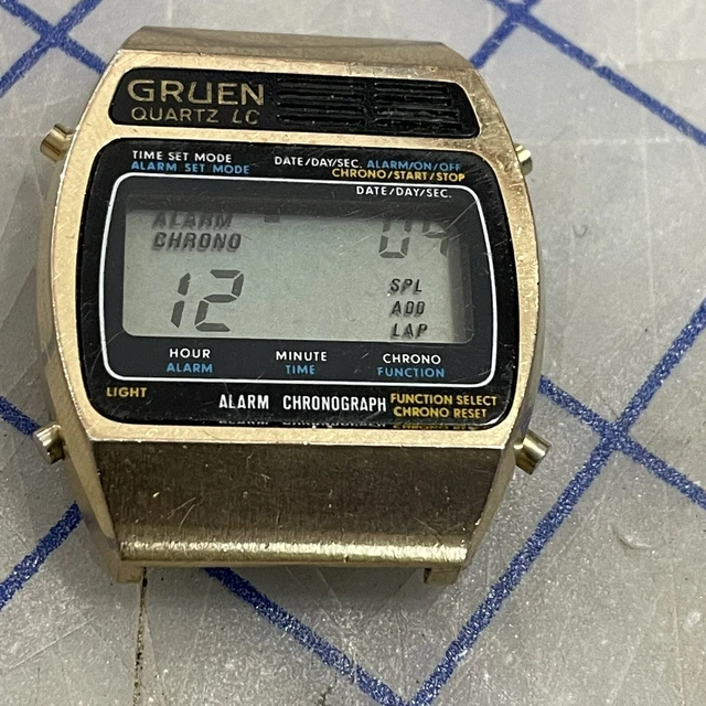 VINTAGE GRUEN DIGITAL Watch Parts / Repair 34mm £17.18 PicClick UK