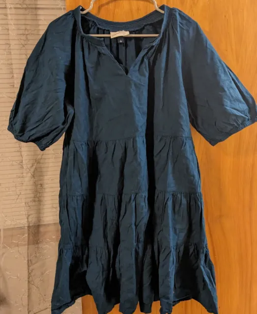 Universal Thread Woman's Short Sleeve Blue Dress Size L  Excellent Condition