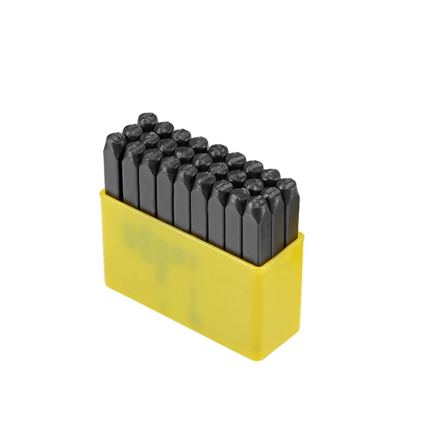 Kit 38 Pezzi Timbri Metallici - Lettere, Numeri E Simboli Per Marcare Metallo, Cuoio, Legno