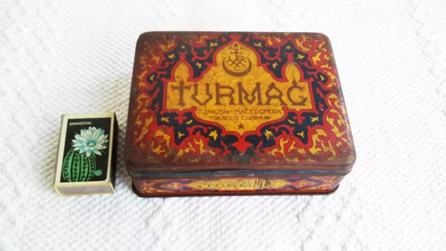 Vintage TURMAC Turkish Macedonian Tobacco Company TIN Box