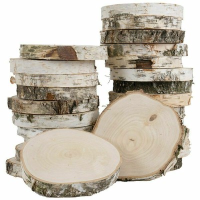 VORCOOL Dischi di legno rotondi fette di legno tronchi di legno per artigianato fai da te 100 pezzi 1,5 – 3 cm 