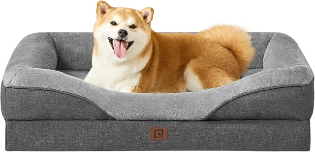 Memory Foam Dog Beds Large Orthopedic with Sides and Waterproof Liner Dark Grey Memory Foam Dog Beds Large Orthopedic with Sides and Waterproof Liner Dark Grey