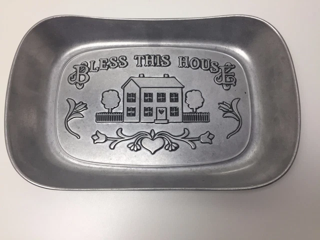 Wilton Armetale Bless This House 11" X 7" Bread Tray