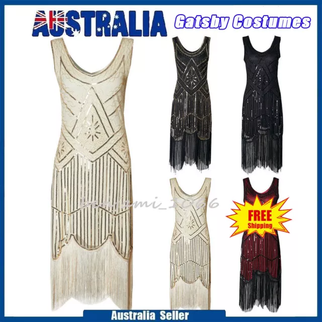 Lady Gatsby Costume 1920s Cocktail Party Sequin Fringe Flapper Party Fancy Dress