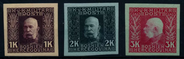 BOSNIA 1912 64U-84U UNGEZÄHNT! Satz-Teil, postfrisch ** Kw:284,-€