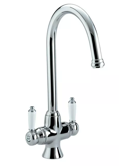Bristan Renaissance Kitchen Sink Mixer Tap Easyfit Double Lever Chrome RRP £293