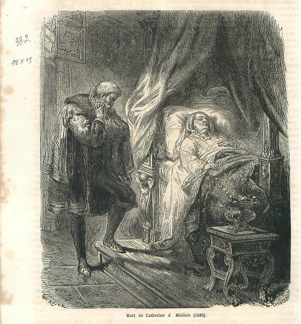 REINE DE FRANCE Mort De Catherine De M dicis 1589 Blois Dor reine-de-france-mort-de-catherine-de-m-dicis-1589-blois-dor