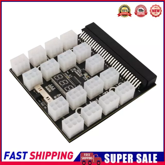 12V ATX 17x 6Pin Power Supply Breakout Board Adapter Converter for ETH BTC Miner